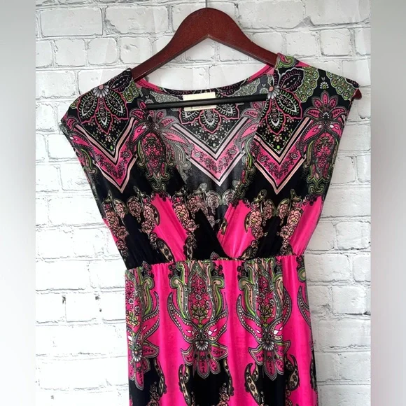 Bobbie Brooks Ladies Pink & Black floral dress size S - Picture 5 of 12